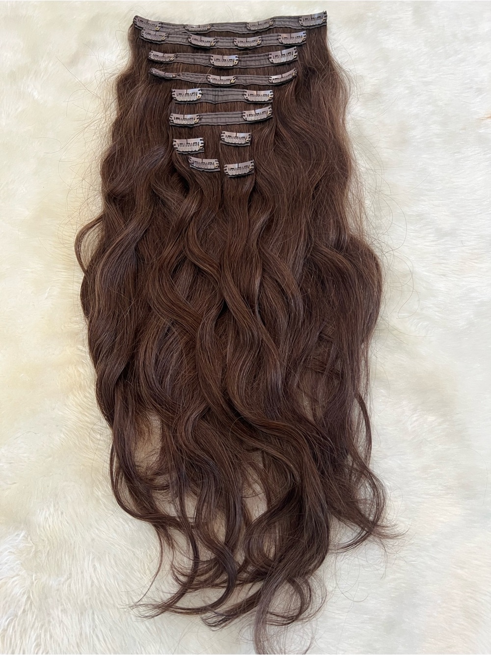 LUXY 10Pcs Clip In Remy Human Hair Extensions